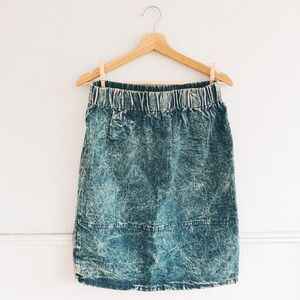 VINTAGE > Acid Wash Denim Skirt